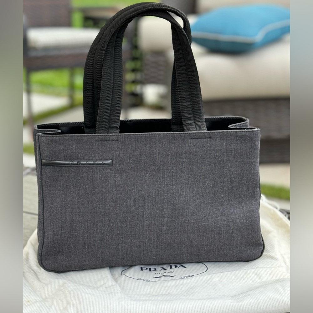 Prada Linea Rossa fabric tote bag w/ dust bag